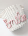Basket with personalized name in your desired colors