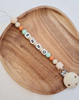 Dummy clip / pacifier chain "Sandstrand"