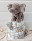 Gâteau de couches "Éléphant" en deux variantes de couleur