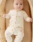 Romper "Forest Friends", size 68 (4-6 months), organic cotton