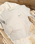 Long-sleeved baby bodysuit "light blue", size 68 (3-6 months), organic cotton