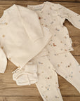 Leggings / Trousers "Forest Animals", Size 68 (3-6 Months), Organic Cotton