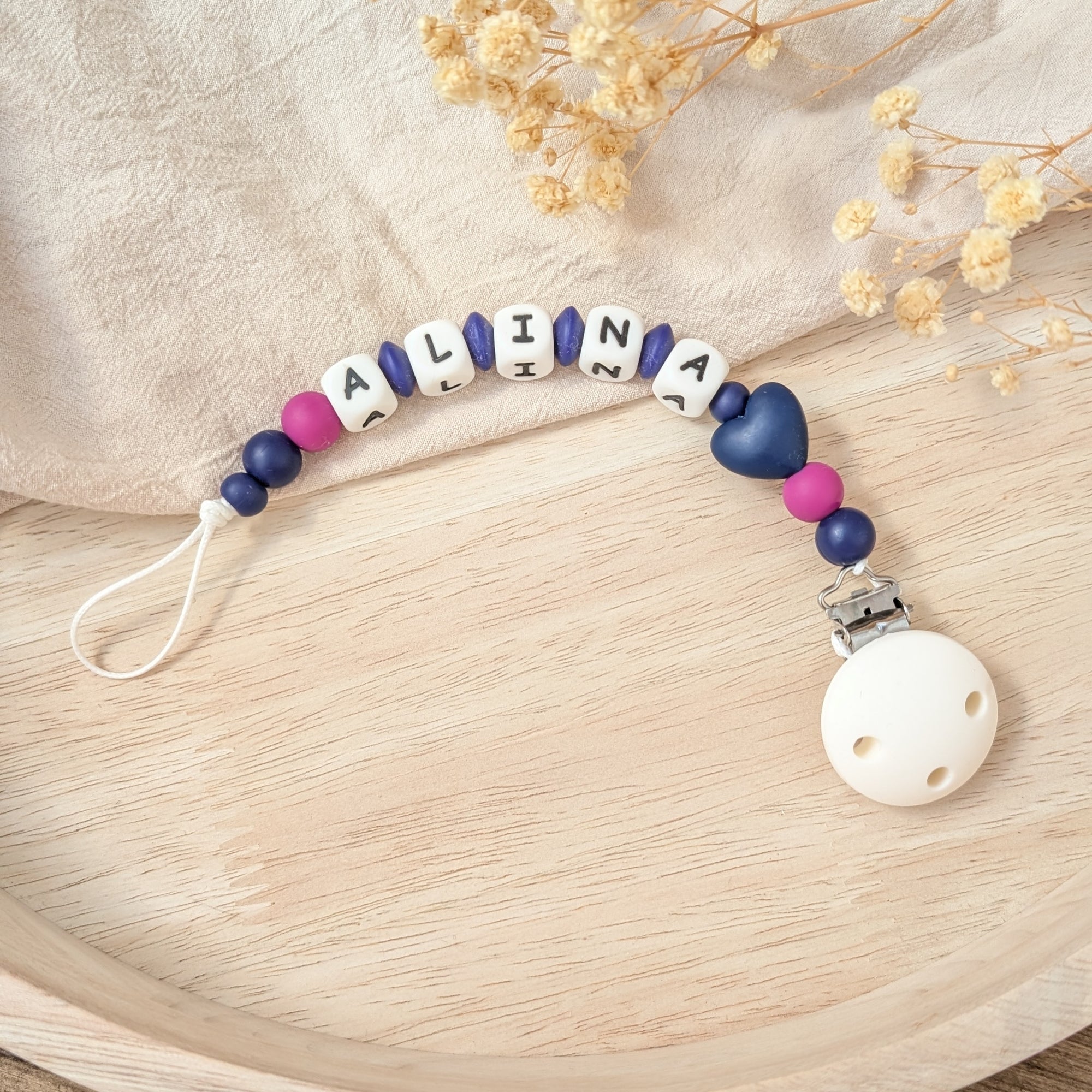 Pacifier chain "blue star"