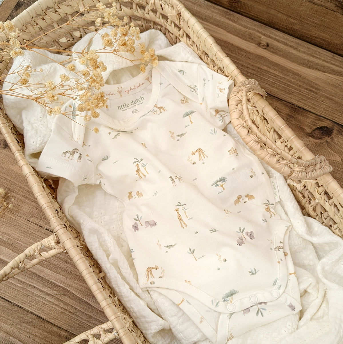 Baby Body "Safari Friends", Gr. 62 (2-4 Monate), Bio Baumwolle