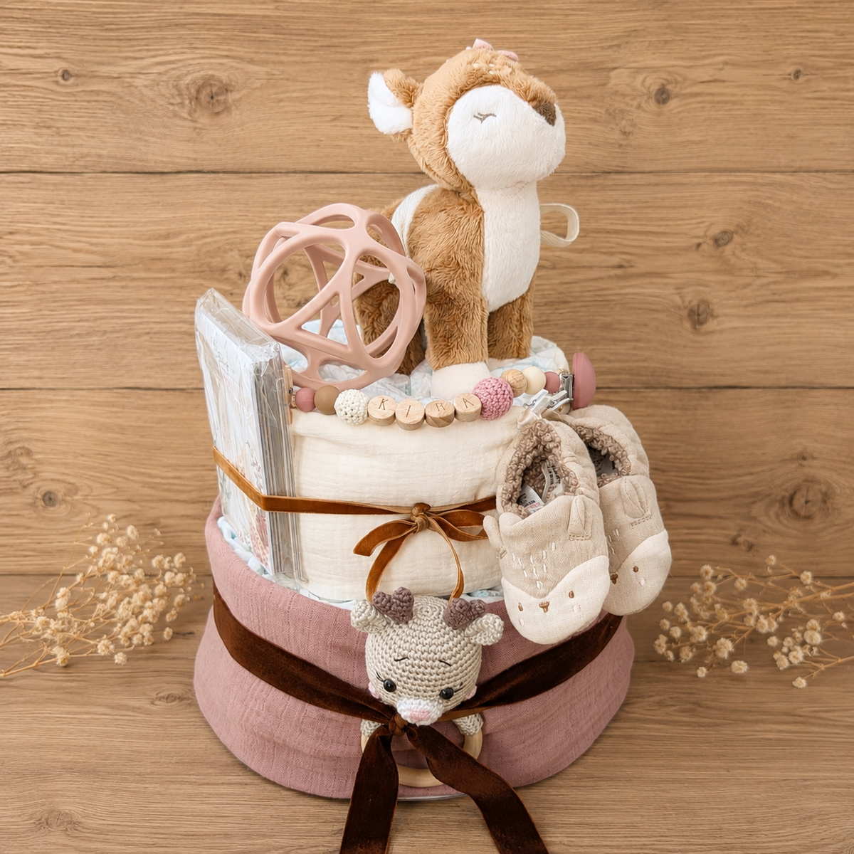 Diaper cake "Deer" with plush toy